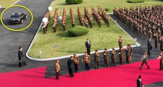 Kim Jong-Un Unveiled the New Car During a Visit to Kim Jong-Un National Defense University